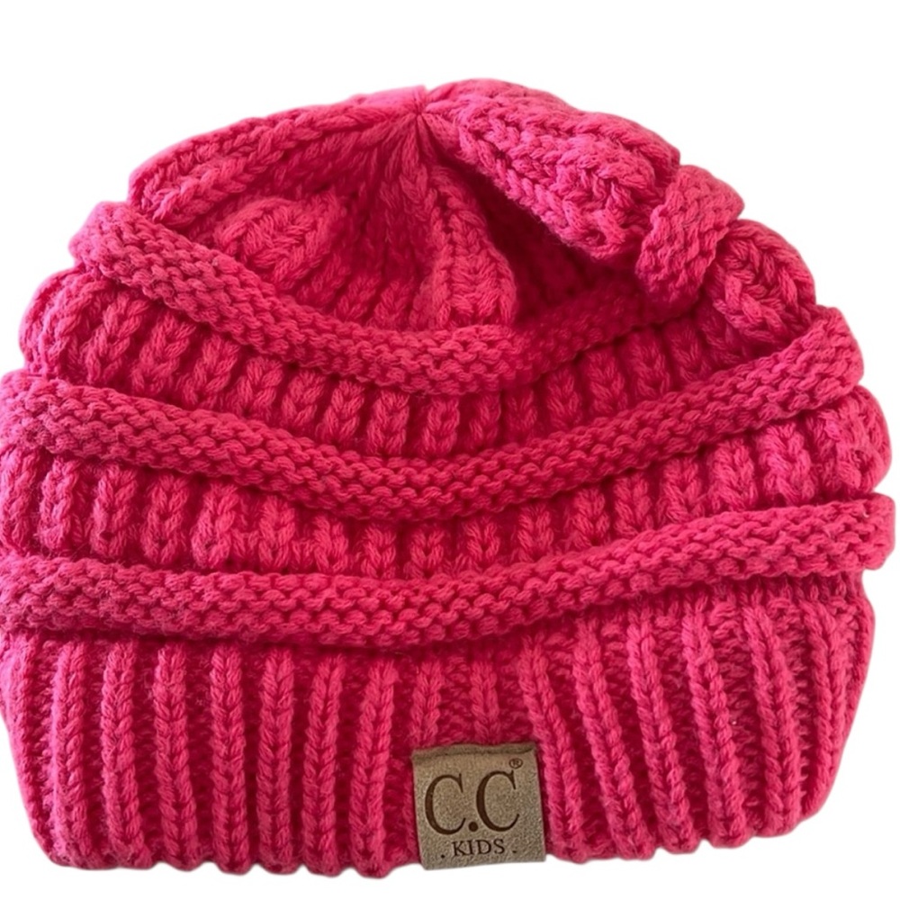 C.C Kids Bright Pink Knit Beanie